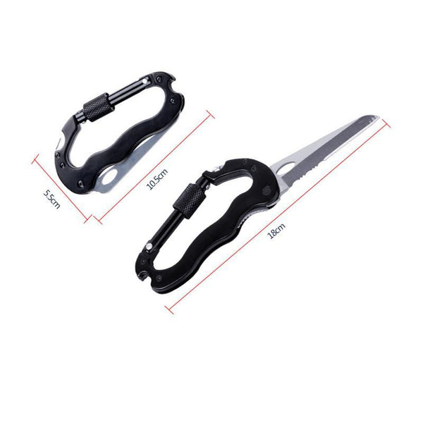5 In 1 Survival Multi-Knife Carabiner