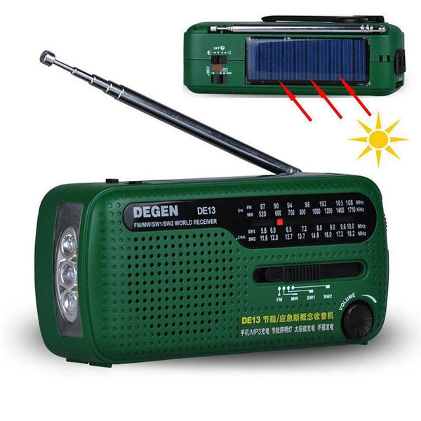Crank Dynamo Solar Emergency Radio