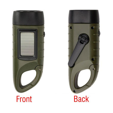Hand Crank Dynamo Solar LED Flashlight